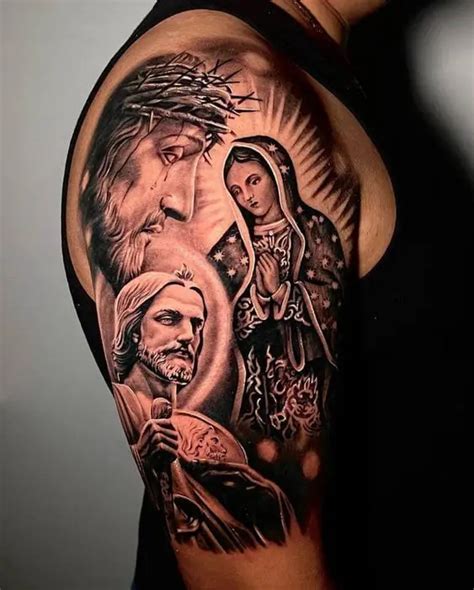 M&193;S VENDIDO. . San judas y la virgen tattoo